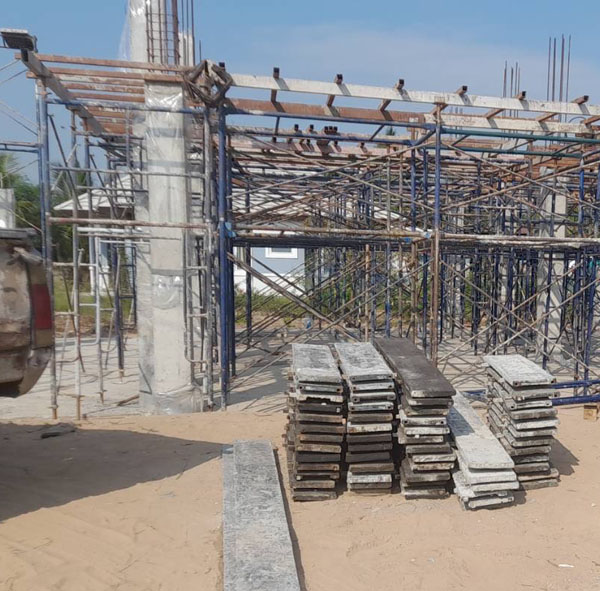 เช่าอุปกรณ์ก่อสร้าง งานเทพื้น เครื่องโม่ปูน ตัวอย่างผลงาน