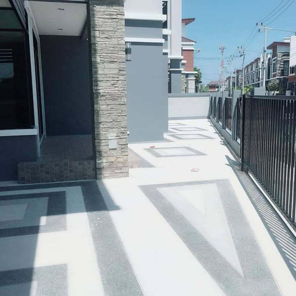 ระเบียงหินล้าง ตัวอย่างผลงานจริง ช่างทำพื้นหินขัด