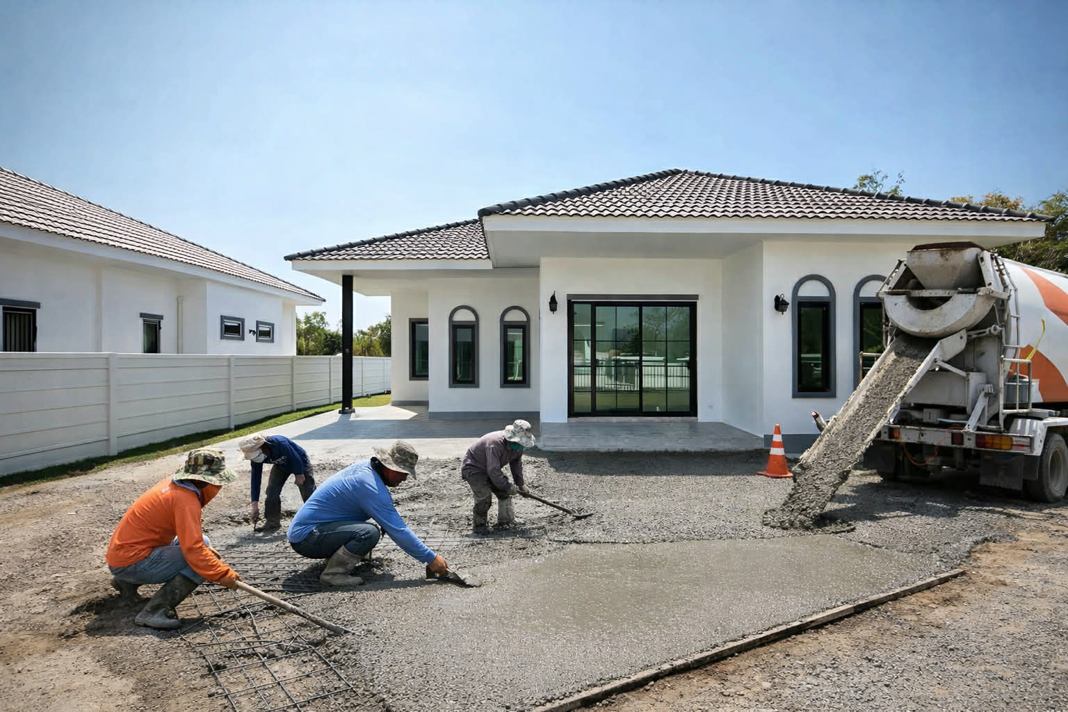 หินอ่อนพื้น ตัวอย่างผลงานจริง ช่างทำพื้นหินขัด