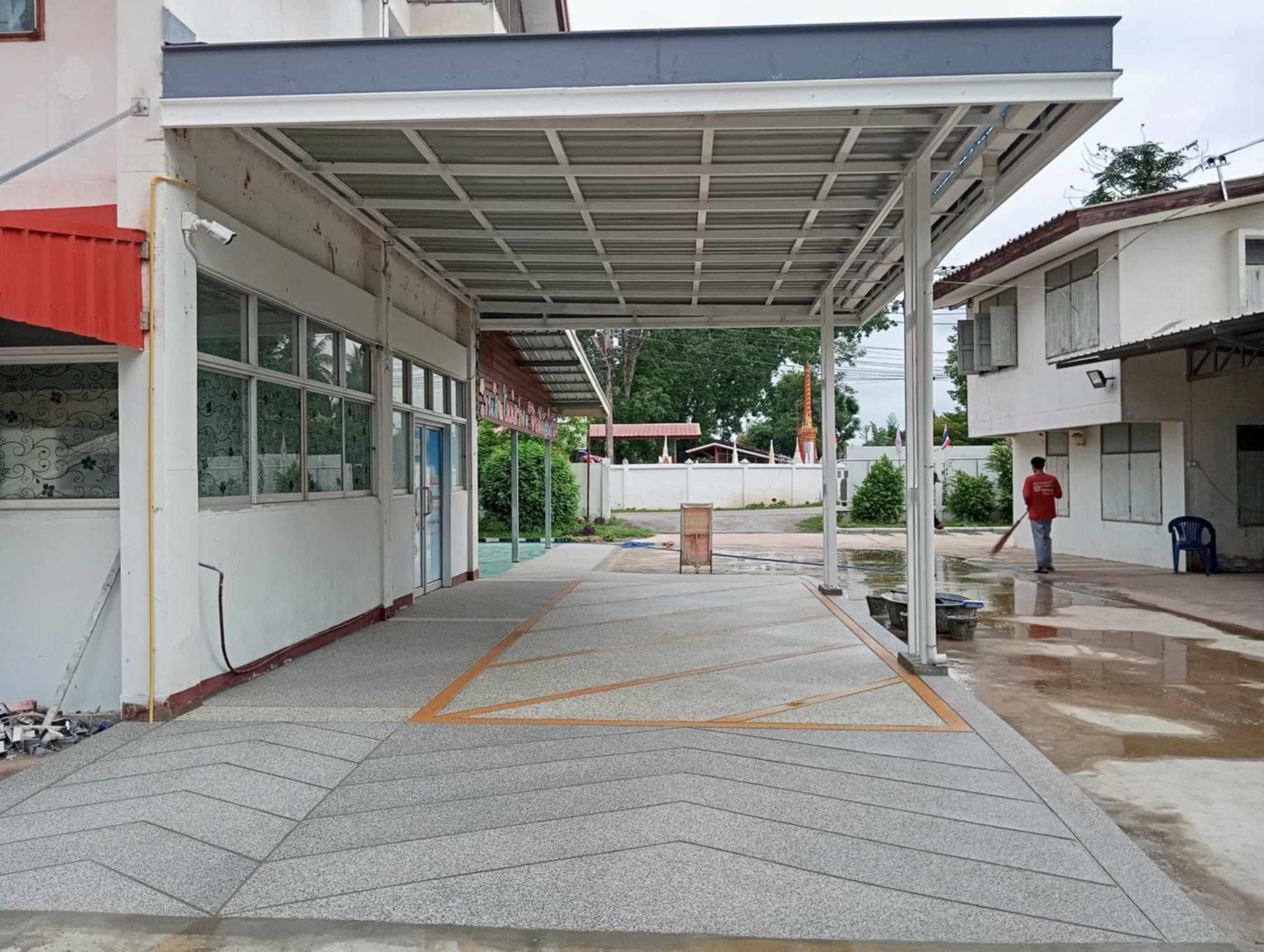 พื้นกรวดล้าง ตัวอย่างผลงาน ช่างทำพื้น