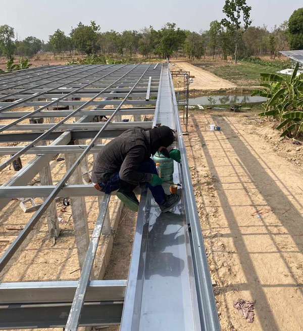 ติดตั้งรางน้ำฝน ผ้าใบกันสาด กันสาด ภาพที่ 1