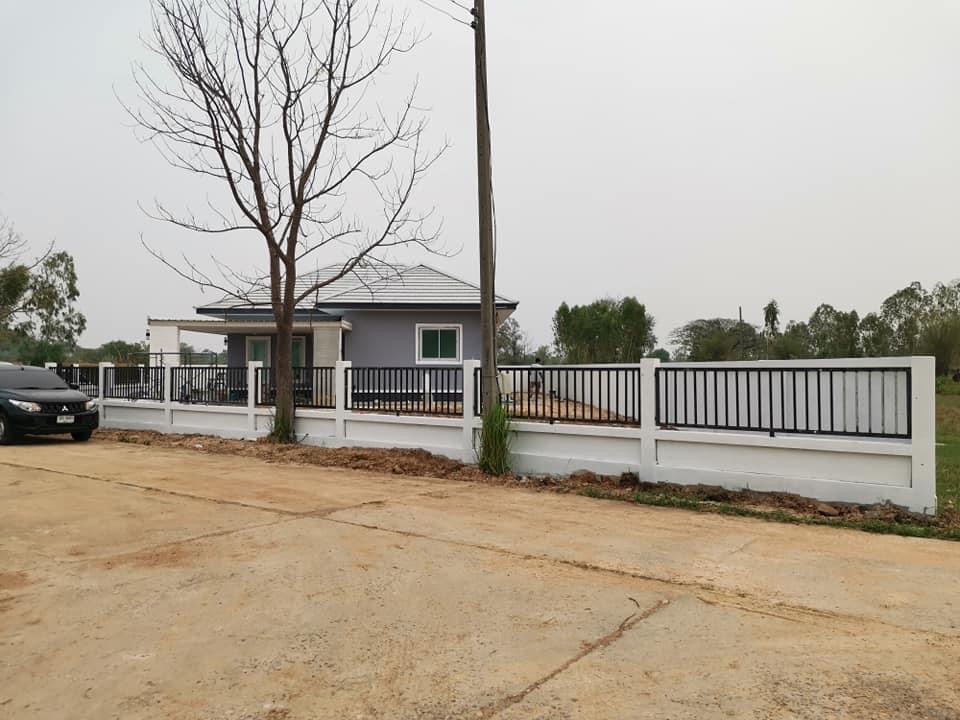 ผลงานรั้วเหล็กแบบเรียบ